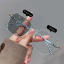 Óculos de Presbiopia Fotocrômicos, Armação Grande, Óculos de Moda Anti-luz Azul para Homens e Mulheres, Óculos de Leitura e Óculos de Sol ao Ar Livre