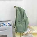 Mochila Casual Simples de Cor Sólida, Leve e para Estudantes do Ensino Médio, Mochila Multifuncional Adequada para Viagem e Escola