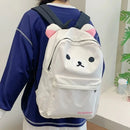 Mochila Kawaii Urso Rilakkumas Mochila de Grande Capacidade Mochila Estilosa para Estudante Bolsa Escolar Bolsas de Ombro Mochila Presente