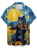 Camiseta Masculina Engraçada com Gato de Desenho Animado 3D Estampado Para Homens Camisetas Estampadas de Dinossauro Engraçadas Moda Nova Roupas Casuais Oversized Masculinas