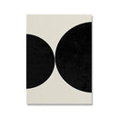 Arte de Parede Abstrata Moderna Geométrica de Meados do Século Arcos Pretos Poster em Lona HD Decoração para Sala de Estar e Quarto