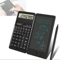 Calculadora científica dobrável inteligente com display LCD de 10 dígitos, escrita apagável, calculadora de funções portátil para escritórios