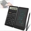 Calculadora científica dobrável inteligente com display LCD de 10 dígitos, escrita apagável, calculadora de funções portátil para escritórios