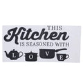 Adesivos de Parede para Cozinha ESTA COZINHA É TEMPERADA COM AMOR Adesivos de Parede com Frases Decoração de Restaurante e Casa