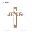 Decoração de Parede com Símbolo da Cruz de Jesus, Decoração de Páscoa e Ação de Graças, Enfeite de Parede para Escritório ou Sala