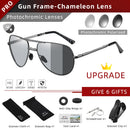 CLLOIO Folding Photochromic Sunglasses Men Women Polarized Driving Sun Glasses Chameleon Anti-glare Sport Oculos de sol