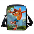 Mochilas Infantis Cartoon Crash Bandicoots Bolsa de Ombro Estojo de Lápis Mochilas Escolares de Grande Capacidade para Meninos e Meninas Melhor Presente