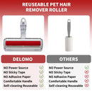 Rolo Removedor de Pelos de Animais - Removedor de Pelos de Cães e Gatos com Base Autolimpante - Ferramenta Eficiente de Remoção de Pelos de Animais - Perfeito para Móveis
