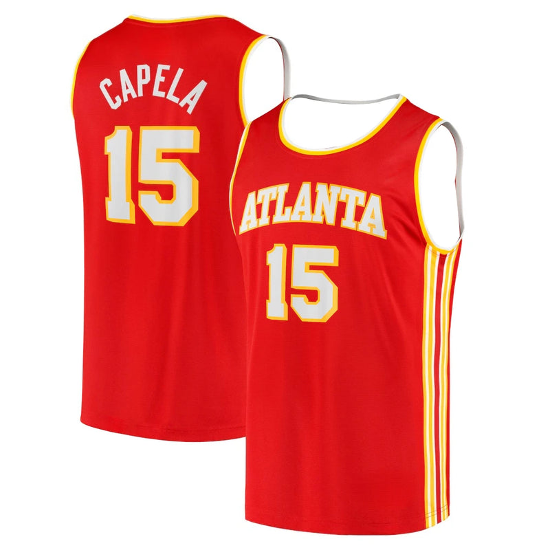 Camisa de Basquete - Vermelha com Detalhes em Amarelo/Branco, Camisa Clássica de Time Essencial para Fãs e Colecionadores