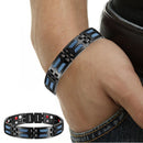 Pulseira de Aço Inoxidável para Cuidados com a Saúde com Pulseira Magnética Masculina 4 em 1 Terapia de Elementos Ajuda para Dormir Corrente de Joias Pulseiras Femininas