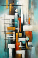 Pôster de Quadro Abstrato Clássico em Tinta a Óleo Fosca sobre Tela para Decoração de Casa, Sala de Estar e Quarto