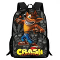 Mochilas Infantis Cartoon Crash Bandicoots Bolsa de Ombro Estojo de Lápis Mochilas Escolares de Grande Capacidade para Meninos e Meninas Melhor Presente