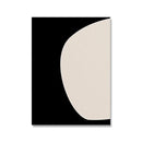 Arte de Parede Abstrata Moderna Geométrica de Meados do Século Arcos Pretos Poster em Lona HD Decoração para Sala de Estar e Quarto