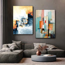 Arte de Parede Abstrata Clássica Pintura a Óleo Fosca em Cores Impressão em Tela HD Pôster Decoração de Casa Sala de Estar Quarto Pintura Decorativa
