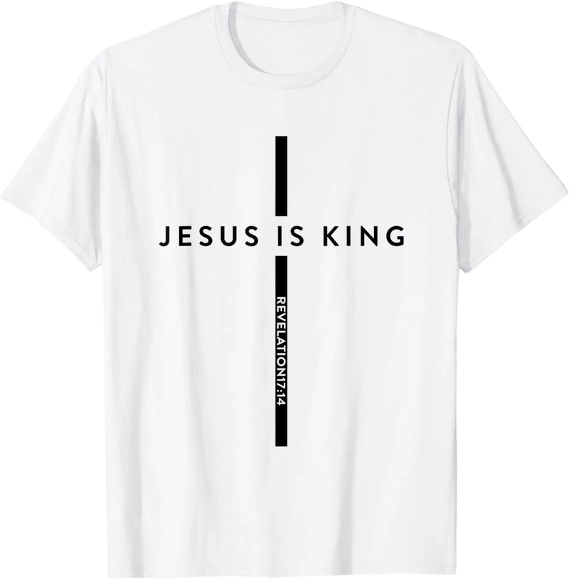 Camiseta Adulto Infantil Masculino Feminino Jesus É Rei Fantasia Cristã Camiseta Gráfica Personalizada Streetwear Roupas Homem