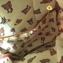 Mochila Kawaii Urso Rilakkumas Mochila de Grande Capacidade Mochila Estilosa para Estudante Bolsa Escolar Bolsas de Ombro Mochila Presente