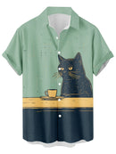 Camiseta Masculina Engraçada com Gato de Desenho Animado 3D Estampado Para Homens Camisetas Estampadas de Dinossauro Engraçadas Moda Nova Roupas Casuais Oversized Masculinas