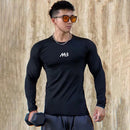 Camisetas Musculosas Masculinas Manga Longa Camiseta Slim Justa Musculação Masculina Casual Treino Jogger Basquete Top Camiseta