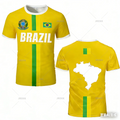 Camisa de Futebol Novo Design 2026 Top de Treinamento Listras da Bandeira do Brasil Maillot Camisa de Futebol Esportiva ao Ar Livre Secagem Rápida Camiseta Esportiva