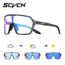 Óculos de Sol Fotocromáticos SCVCN UV400 Óculos de Ciclismo para Bicicleta Moda Óculos de Ciclismo Esportivos ao Ar Livre Óculos de Pesca para Homem MTB