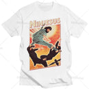 Camisetas Gráficas Engraçadas de Jesus Ninjesus Kung Fu Camiseta Casual Curta Roupas Femininas e Masculinas Tops Streetwear Japão Anime