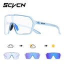 Óculos de Sol Fotocromáticos SCVCN UV400 Óculos de Ciclismo para Bicicleta Moda Óculos de Ciclismo Esportivos ao Ar Livre Óculos de Pesca para Homem MTB