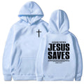 Moletom Jesus Salva João 3:16-17: Blusa de Manga Longa com Versículo Bíblico Cristão para Homens e Mulheres, Roupas de Inverno Confortáveis com Bolso e Estampa Gráfica