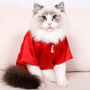 Roupas de Pet na Moda Camisa de Verão para Gato Usar Seda Brilhante Respirável Fina Não Gruda Pelo Roupas Tradicionais Chinesas Vestidos para Gato