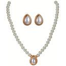 Novos Conjuntos de Joias de Casamento para Noivas Femininas Moda Elegante Minimalista Pérola Imitada Gota de Água Gargantilha Colar e Brincos