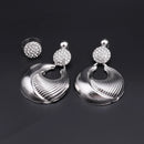 Conjunto de Joias Dubai para Mulheres Banho de Prata Colar de Luxo Brincos Pulseira e Anel Conjunto de Joias para Casamento Festa Tendência